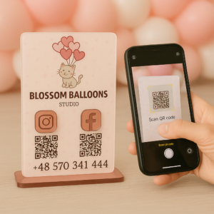 Prostokątna Tabliczka z Kodem QR