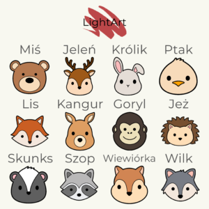 Drewniane głowy zwierząt
