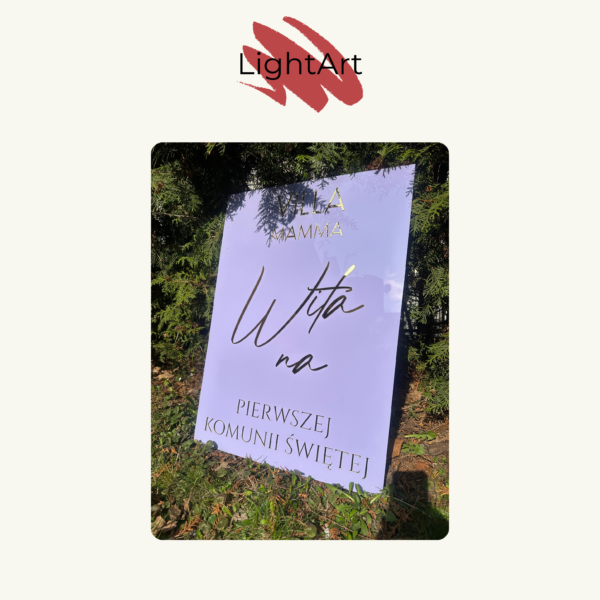 Tablica - Pierwsza Komunia Święta + Napis