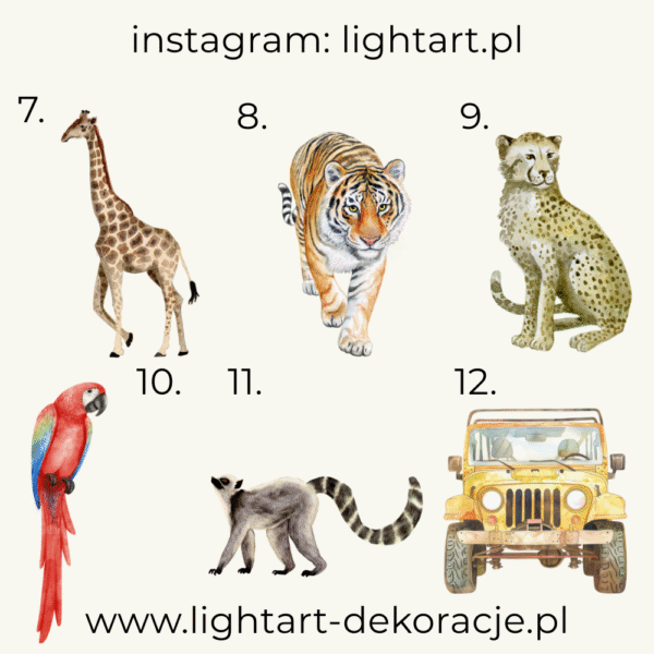 Figurki Motyw Safari