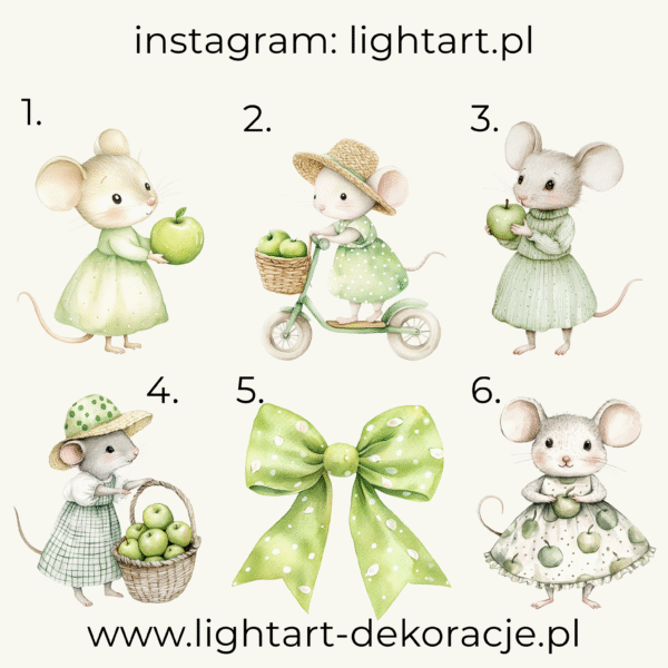 Figurki Myszka - Zielone