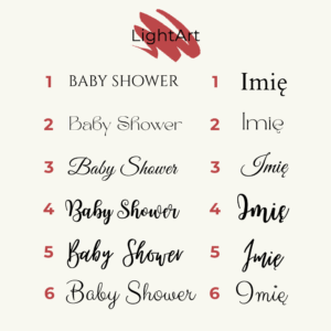 Napis Dekoracyjny - Baby Shower