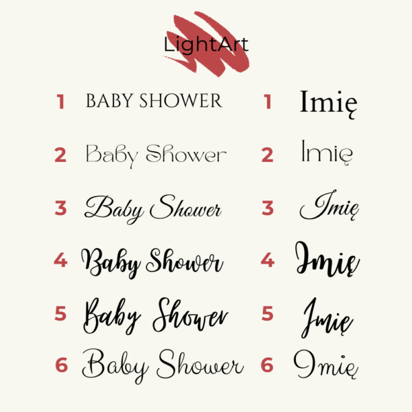 Napis Dekoracyjny - Baby Shower