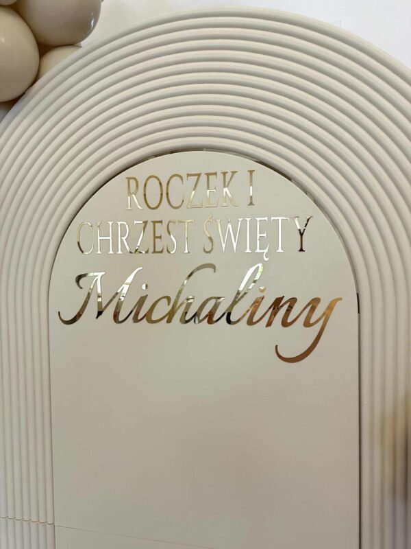 Napis dekoracyjny Chrzest Święty i Roczek Imię