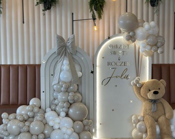 Napis dekoracyjny Chrzest Święty i Roczek Imię