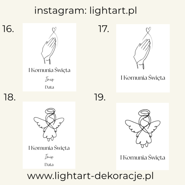 Tablica – Pierwsza Komunia Święta Tablica – Pierwsza Komunia Święta