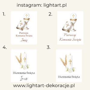 Tablica – Pierwsza Komunia Święta