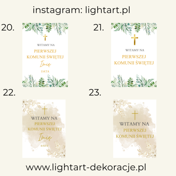 Tablica – Pierwsza Komunia Święta Tablica – Pierwsza Komunia Święta