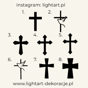 Elegancki Krzyż dekoracyjny na Chrzest i Komunię