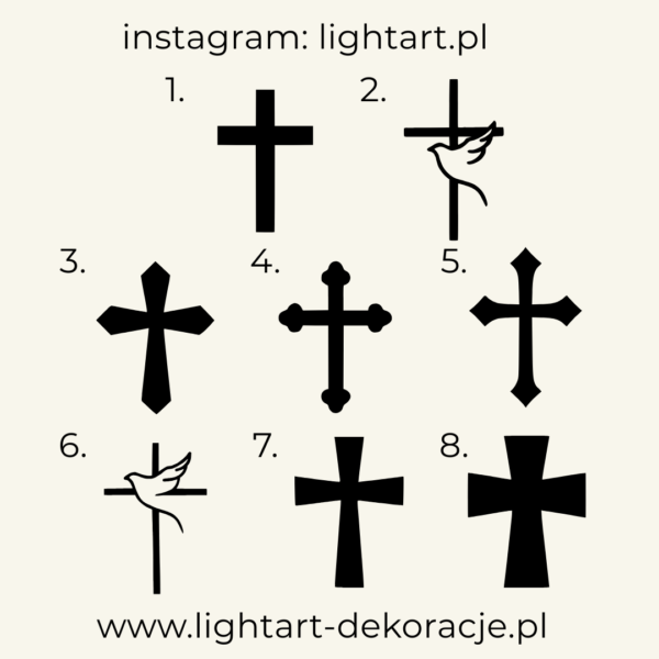 Elegancki Krzyż dekoracyjny na Chrzest i Komunię