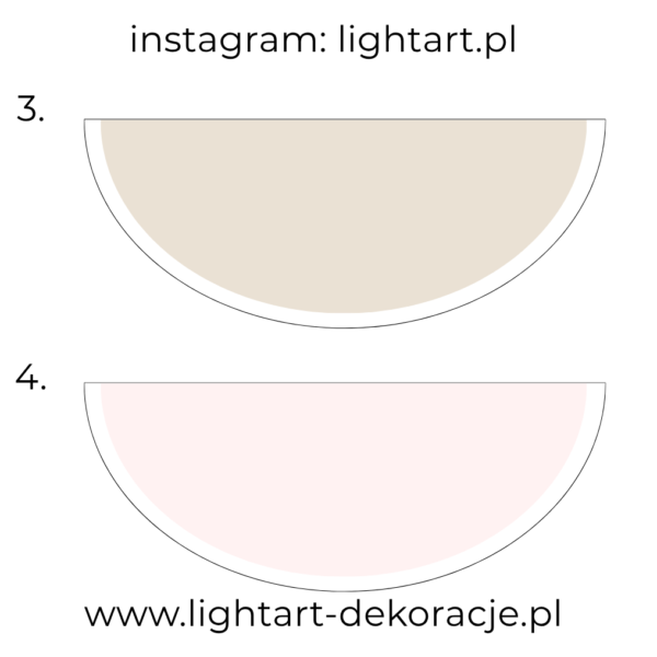 Dywan pod ścianki balonowe – wzór półkole 6