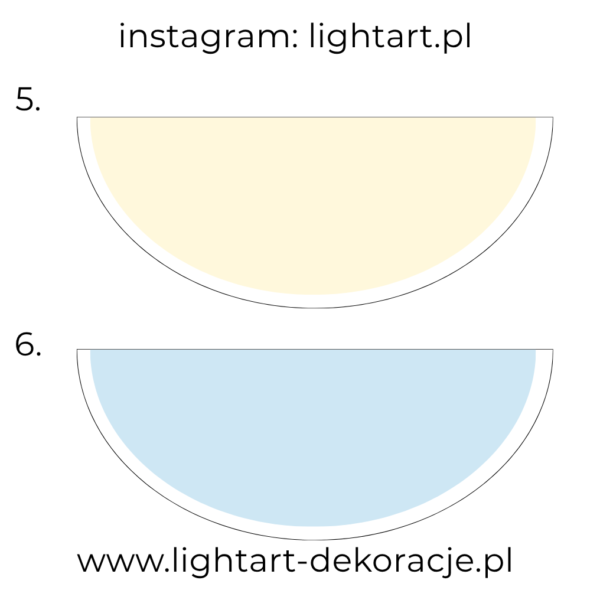 Dywan pod ścianki balonowe – wzór półkole 6