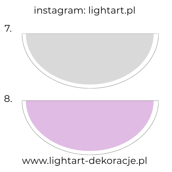 Dywan pod ścianki balonowe – wzór półkole 6