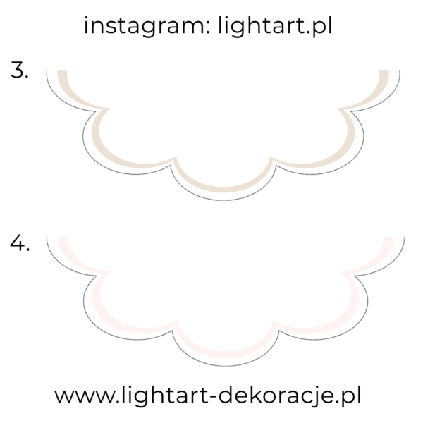 Dywan pod ścianki balonowe – wzór chmurka 4