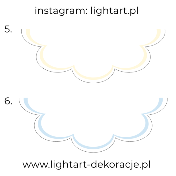 Dywan pod ścianki balonowe – wzór chmurka 4