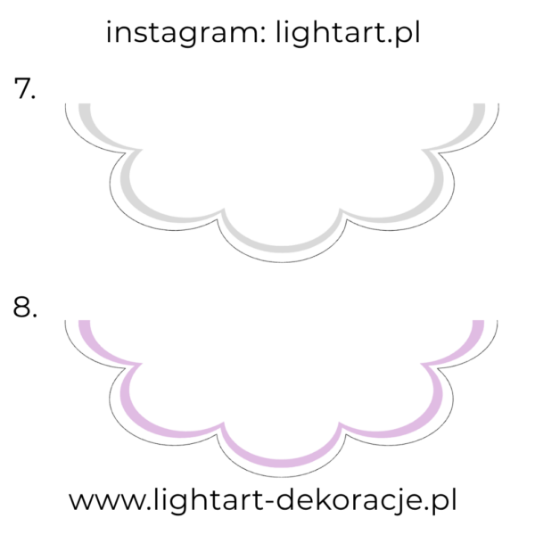 Dywan pod ścianki balonowe – wzór chmurka 4