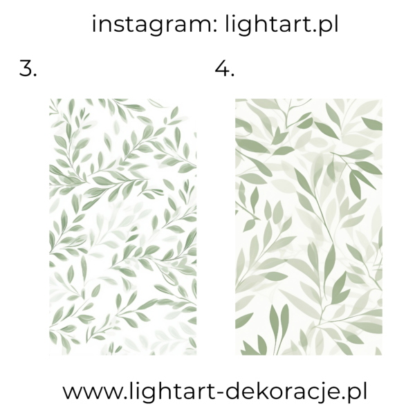 Naklejka Wielkoformatowa – listki zielone