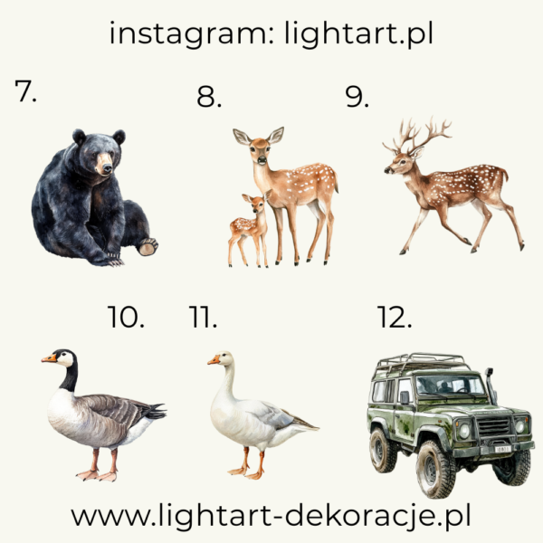 Figurki Motyw Las – wzór 4